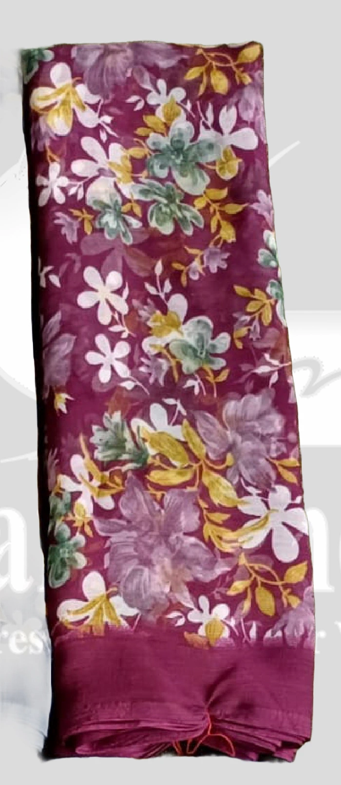 Chiffon Floral Printed Saree &ndash; SANGNI1204 &ndash; Purple Rose Mix
